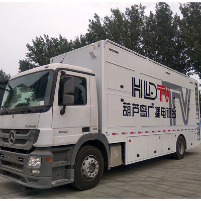 Προσαρμογή OBV εξωτερικό φορτηγάκι για τηλεοπτικό σταθμό Broadcast Company Breaking News Broadcasting