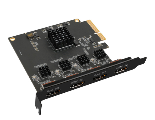 Καρτέλα λήψης βίντεο PCIe 4 καναλιών με ανάλυση για ταυτόχρονη προβολή και εναλλαγή