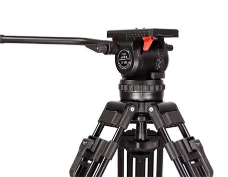 Επαγγελματική λήψη βίντεο Τρίποδος από ανθρακονήματα 75 mm διάμετρος μπολ με ένα μόνο λαβή