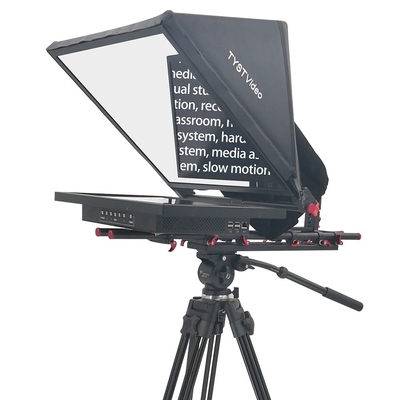 21 ιντσών μονό οθόνη στούντιο Teleprompter με θραυσμένο Beam Splitter γυαλί και γραμματοσειρά
