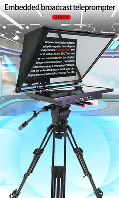 24 ιντσών οθόνη στούντιο ενσωματωμένο υπολογιστή τηλεπροσώπευση βαθμού μετάδοσης με τρίποδο Caster