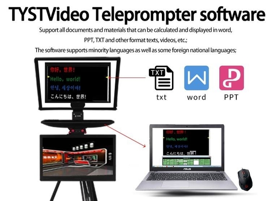 Τρίποδος και Casters Metal Universal Teleprompter TP150 HD Αντανάκλαση DSLR