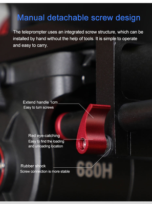 Εσωτερικός ή εξωτερικός 24 ιντσών Studio Laptop Teleprompter με Caster Tripod και θραυσμένο γυαλί