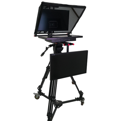 TS-T110/22D Δύο οθόνη Teleprompter με Studio λογισμικό και On-Camera Caster Tripod