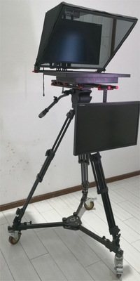 TS-T110/22D Δύο οθόνη Teleprompter με Studio λογισμικό και On-Camera Caster Tripod