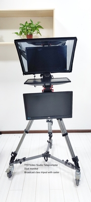 Δύο οθόνες Teleprompter για το δωμάτιο καταγραφής μετάδοσης 21 ιντσών Μεγάλη οθόνη