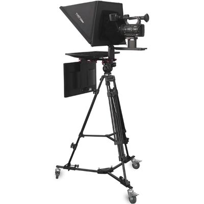 TS-T110/22D Studio Teleprompter 22 ιντσών Δύο οθόνες PTZ Τρίποδος Επιστημονικό γυαλί