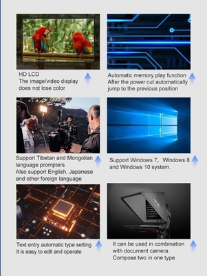 22 ιντσών TYSTVideo Επαγγελματική φορητή τηλεόραση ζωντανή ροή Prompter Studio Teleprompter Video Shooting