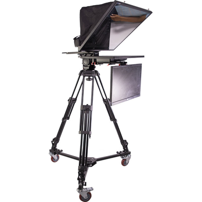 Επαγγελματικό Teleprompter στούντιο εσωτερικού ή εξωτερικού TS-T110/22D διπλή οθόνη Caster PTZ