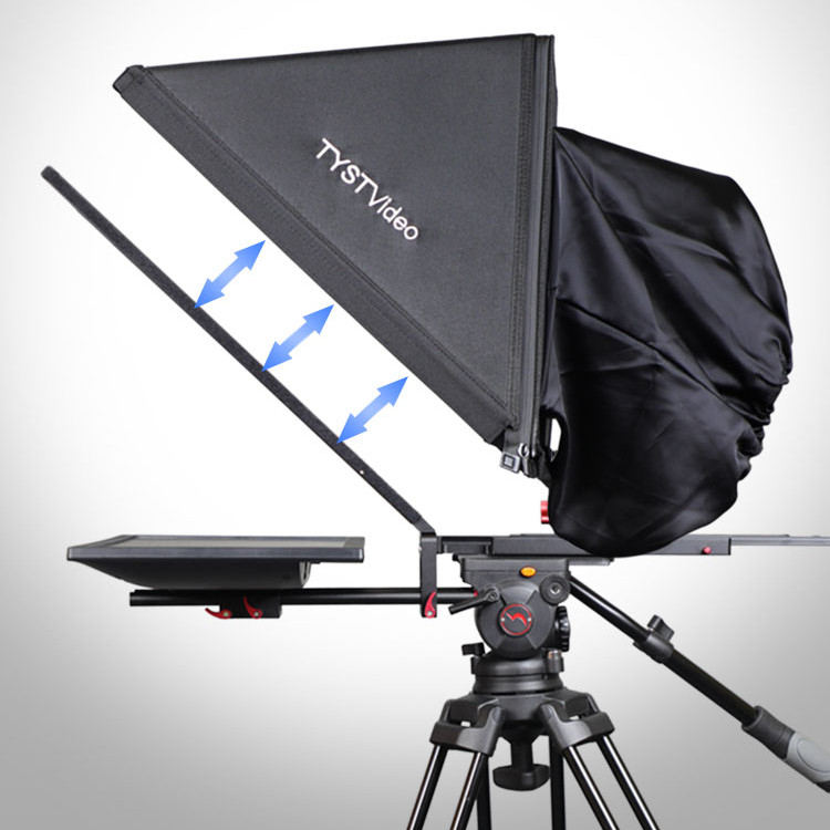 Εσωτερικός ή εξωτερικός 24 ιντσών Studio Laptop Teleprompter με Caster Tripod και θραυσμένο γυαλί